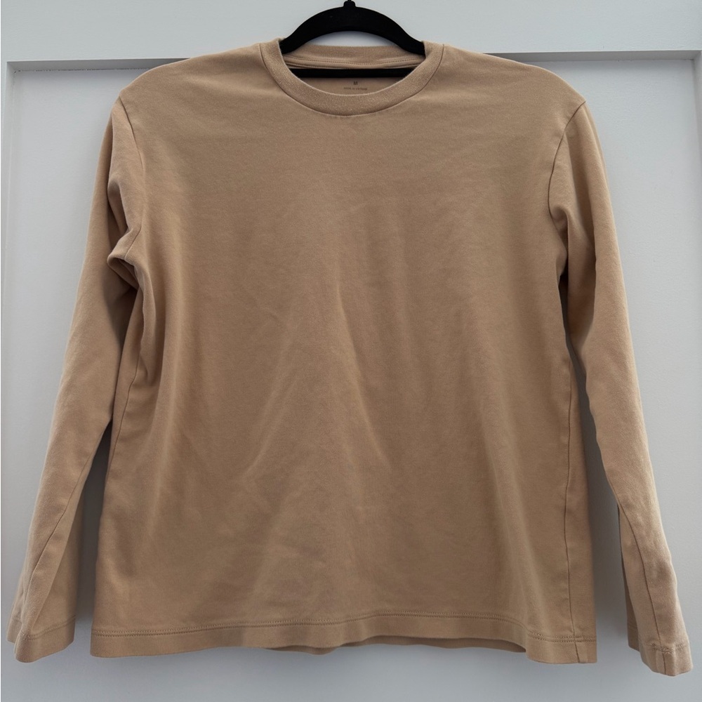 Uniqlo Women’s Tan Long Sleeve Shirt